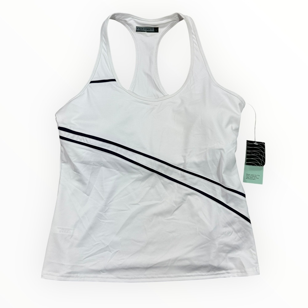 Inphorm‎ Angelika Tank Women's Large White Activewear Top NWT